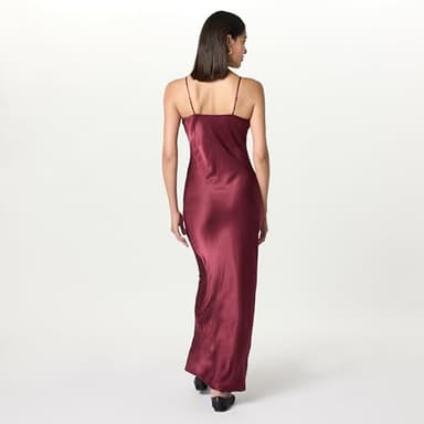 The Drop Women’s Lana Maxi Slip Dress, Burgundy, L - Image 2