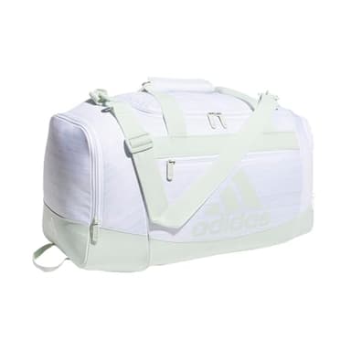 adidas Unisex Defender 4.0 Gym Duffel Bag for Men and Women, Two Tone White-Clear Onix/Linen Green, Small (38L) - Image 1