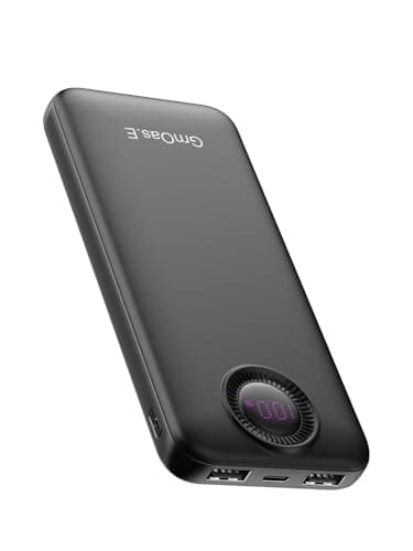 GrnOas.E Portable Charger,10000 mAh Power Bank Travel Charger with USB-C(Input&Output),2.4A Fast Charging External Battery Pack Phone Charger Compatible with iPhone 16,Samsung,Android,Brilliant Black - Image 1