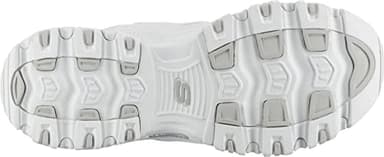 Skechers Women's D'Lites Memory Foam Lace-up Sneaker,White Silver,7.5 M US - Image 8
