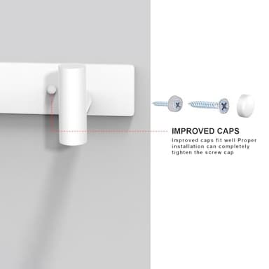 VAEHOLD Hat and Coat Wall Mount Rack - Hooks for Robes, Bags, Keys, and Towels - Bathroom Towel Hanger Organizer (White, “T“ Shape 3 Hooks 1 Pack) - Image 5