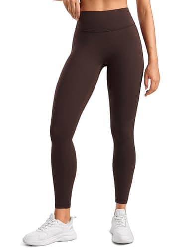 INGIA Womens High Waisted No Front Seam Lounge Yoga Legging 25" Workout Tummy Control Gym Yoga Pants Hot Fudge Brown X-Large - Image 1