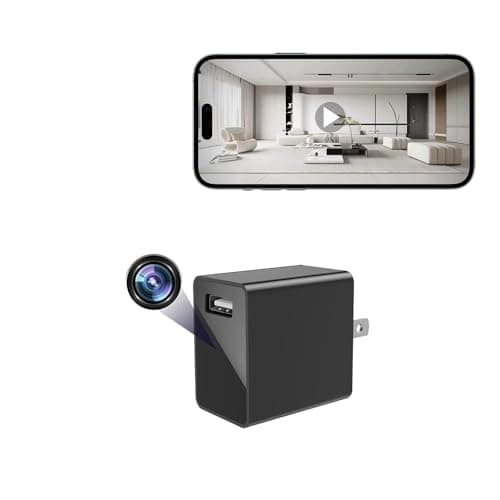 USB Charger Camera - HD 1080P Mini WiFi Security Camera - Small Micro Wireless Nanny Cam for Home Indoor Security