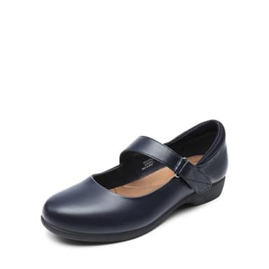 DREAM PAIRS Womens Ballet Mary Jane Flats, Comfortable Business Office Dress Shoes for Women Dressy and Work with Ankle Strap,Size 10,Navy,SDFA2407W - Image 1