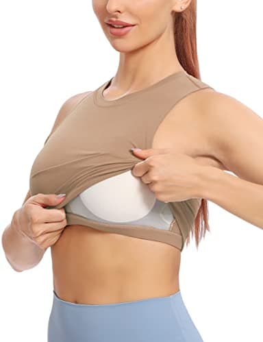 Natural Feelings Nudi Sports Bras for Women Removable Padded Yoga Tank Tops Sleeveless Fitness Workout Crop Tops - Image 3