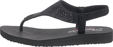 Skechers Cali Women's Meditation-Rock Crown Flat Sandal,black/black,10 M US - Image 3