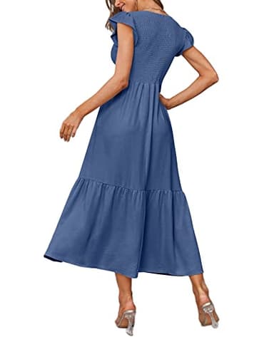 OFEEFAN Casual Dresses for Women Flowy Petite Maxi Dresses for Women Petite Length XS - Image 4