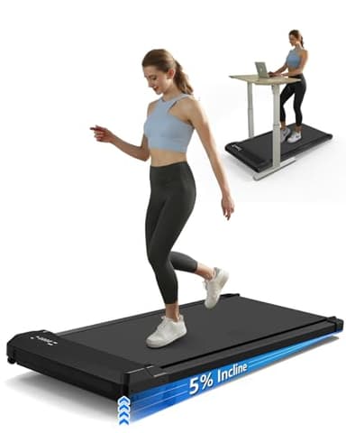 3-in-1 Walking Pad with Incline,2.5 HP Under Desk Treadmill for Home Office,265 LBS Compact Walking Treadmill with LED Display,No Assembly - Image 1