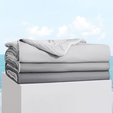 Marchpower Cooling Comforter Queen Size for Hot Sleepers, Lightweight Silky Soft Summer Cooling Blanket, Gradient Comforter - Image 9