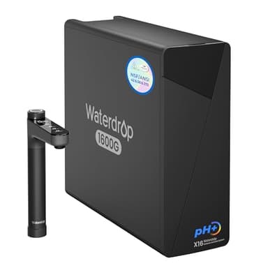 Waterdrop X16-Alkaline Tankless Reverse Osmosis System, NSF/ANSI 42&58&372 Certified, 1600 GPD RO Filter System, 11-Stage Filtration, UnderSink, 3:1 Pure to Drain, Alkaline Mineral pH+, BPA Free - Image 1