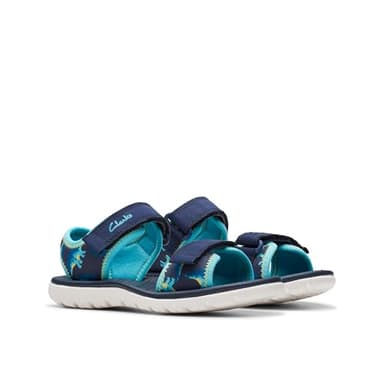Clarks Surfing Tide K Sandal, Navy, 3 US Unisex Big Kid - Image 4