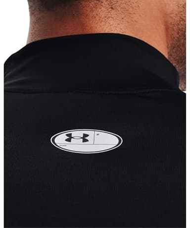 Under Armour Men's ColdGear Armour Fitted Mock, Black (001)/White, Medium - Image 4