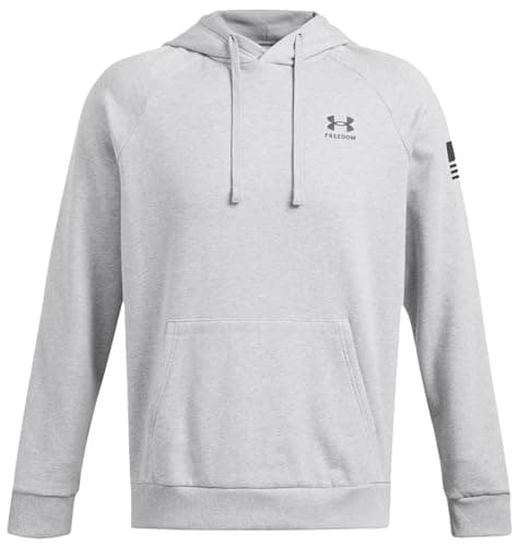 Under Armour Men's Freedom Flag Hoodie, (011) Mod Gray Light Heather / / Black, Medium