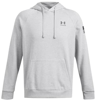Under Armour Men's Freedom Flag Hoodie, (011) Mod Gray Light Heather / / Black, Medium