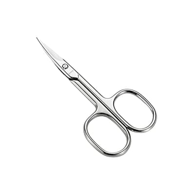 LIVINGO Premium Manicure Scissors Multi-purpose Stainless Steel Cuticle Pedicure Beauty Grooming Kit for Nail, Eyebrow, Eyelash, Dry Skin Curved Blade 3.5 inch - Image 1