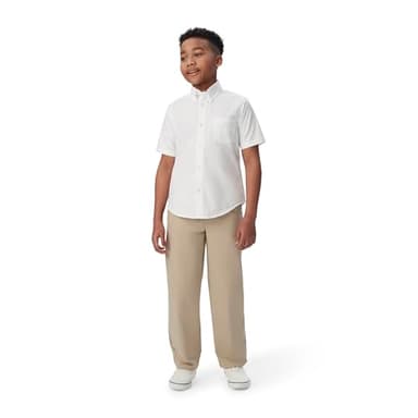 French Toast Boys' Short Sleeve Oxford Dress Shirt (Standard & Husky), Light Blue, 14 - Image 4