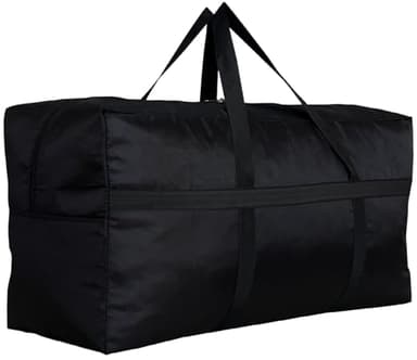 DoYiKe Extra Large Storage Duffle Bag with Zippers and Handles, Black Big Foldable Duffle Bag for Travel-130L - Image 1