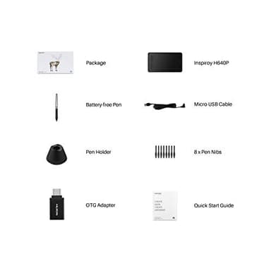 HUION Inspiroy H640P Drawing Tablet, 6x4 inch Digital Art with Battery-Free Stylus, 8192 Pen Pressure, 6 Hot Keys, Graphics Tablet for Drawing, Writing, Design, Teaching, Work with Mac, PC & Mobile - Image 10