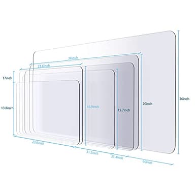 Oterri Clear Writing Desk Pad, 31.5’’x15.7” Heat Resistant Waterproof PVC Round Edge Durable Desk Protect Mat, Anti-Static Writing Mat Table Protector - Image 3