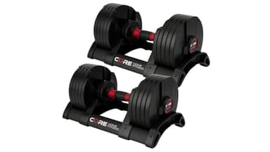 Core Fitness® Adjustable Dumbbell Weight Set by Affordable Dumbbells - Space Saver - Dumbbells for Your Home - Image 1