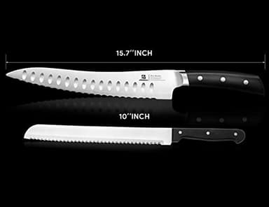 Piklohas Resharpenable Bread Knife, 10 Inch Multifunction Serrated Knife for Homemade Bread, Razor Sharp Sourdough Slicing with Innovative Wavy Edge for Efficient Cutting, Baking & Wedding Gifts - Image 7