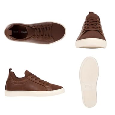 Deer Stags Boys' Dawson Jr Bungee Lace Dress Fashion Sneaker/Brown / 6 Big Kid - Image 2