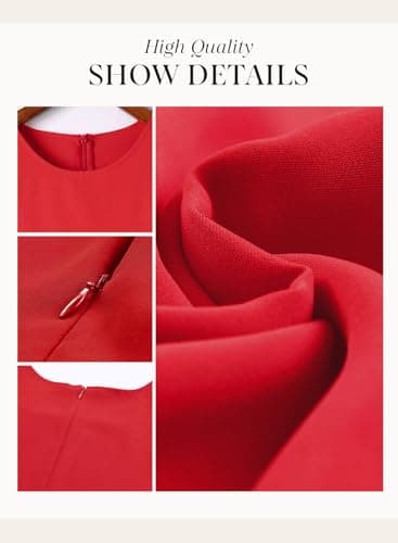 Dokotoo Womens Juniors Fashion 2025 Elegant Summer Casual Off The Shoulder Halter Neck Ruffle Chiffon Sleeveless One Piece Short Rompers Jumpsuits for Women Sexy,Red Medium - Image 5