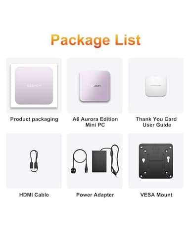 GEEKOM A6 Aurora Edition Mini PC with AMD Ryzen 7 6800H, 32GB DDR5 RAM 1TB PCIe 4.0 NVMe SSD, Radeon 680M, Compact Aluminium Design Windows 11 Pro Desktop Computer with USB4/8K UHD/Wi-Fi 6E/SD Slot - Image 9