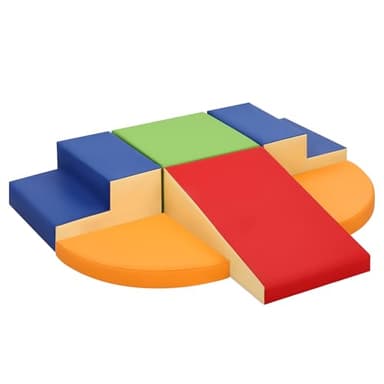 TODIBY 6-Piece Soft PU Leather Toddlers Climbing Toys, Baby Foam Climbing Blocks for Toddlers, Foam Play Gym Climber Structures for Toddler 3, Indoor Climb and Crawl Activity Play Set - Image 1