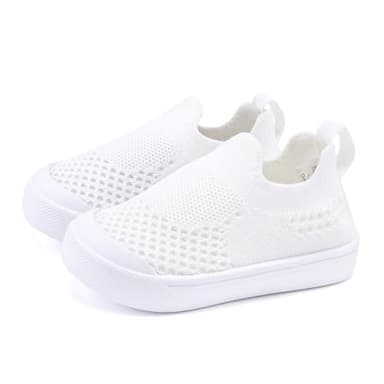 Baby Walking Shoes First Boy Girl Walker Infant Sock Tennis Mesh Sneakers Breathable 6 9 12 18 24 Months White Size 6-12 Months Infant - Image 4