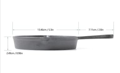 HAWOK Cast Iron mini skillet mini pie pan Dia.5.3 inch Pack of 12 Pre-seasoned Round - Image 3