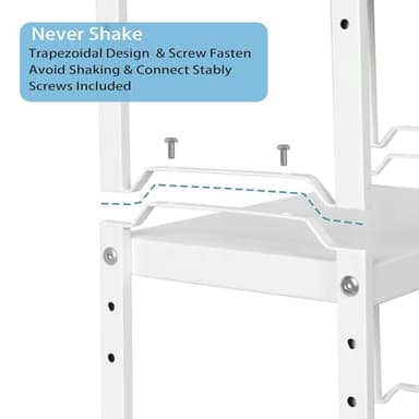 2 Pack Expandable Kitchen Cabinet Shelves Organizers, Stackable Adjustable Small Storage Shelf Rack Stand Riser for Pantry Cabinet Cupboard Kitchen Counter Organization, 22 lbs Capacity, Length:20.5" - Image 9