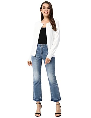 GRACE KARIN Women's Crewneck Button Down Cardigan Lightweight Long Sleeve Soft Knit Cardigan Sweaters Dressy L - Image 2