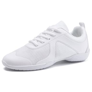White Cheer Shoes for Girls Womens Cheerleading Shoes Girl Youth Breathable Lightweight Comfortable Kids Cheer Sneakers Size - Image 3