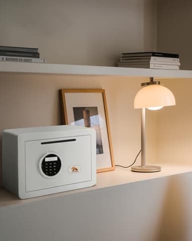 TIGERKING Drop Safe, Digital Safe With Keypad, White Small Safe Box- Deposit Cash Easily, Money Security Box For Home, Business, 1.2 Cubic Feet - Image 7