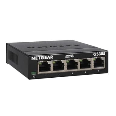 NETGEAR 5-Port Gigabit Ethernet Unmanaged Essentials Switch (GS305) - Home Network Hub, Office Ethernet Splitter, Plug-and-Play, Silent Operation, Desktop or Wall Mount - Image 1