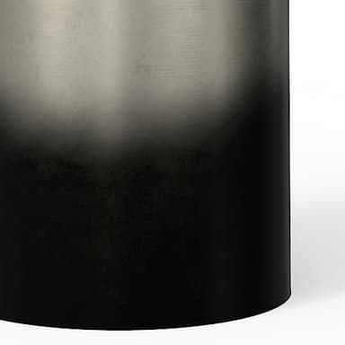 SIMPLIHOME Curtis Industrial 16 Inch Wide Metal Cylinder Accent Table in Ombre Black / Silver, Fully Assembled, For the Living Room and Bedroom - Image 7
