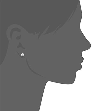 Amazon Essentials Platinum Plated Sterling Silver Round Cut Cubic Zirconia Stud Earrings (5mm) - Image 5