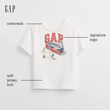 GAP Baby Boys Short Sleeve Logo T-Shirt T Shirt, Red Wagon, 4T US - Image 2