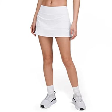 MCEDAR Athletic Tennis Golf Skorts Skirts for Women with Pocket Workout Running Sports Pleated Skirts Casual White/6 - Image 4