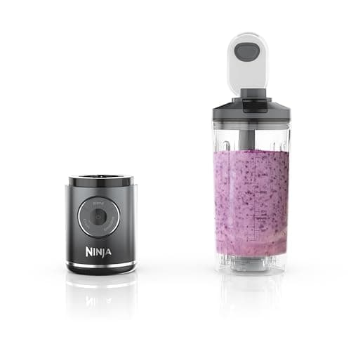 Ninja Blast Max, Portable & Personal Blender + Twist & Go, Smoothie, Blend, Ice Crush, 3 Programs, Cordless, 22 oz removable Vessel, Dishwasher Safe, Leakproof, Grey, BC251GY - Image 1