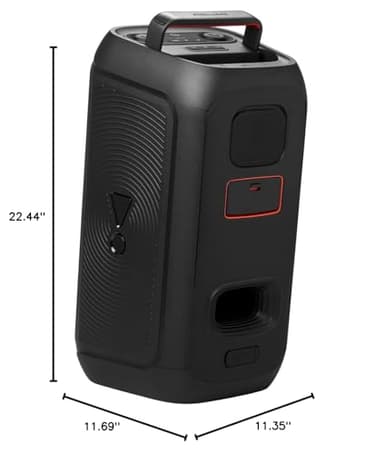 JBL PartyBox Club 120 - Portable Party Speaker with Foldable Handle, Powerful JBL Pro Sound, Futuristic lightshow, Up to 12 Hours of Play time, Splash Proof, Dual Mic & Guitar Inputs (Black) - Image 12