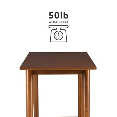 Linon Melissa Mid-Century Modern Walnut Console Table - Image 5