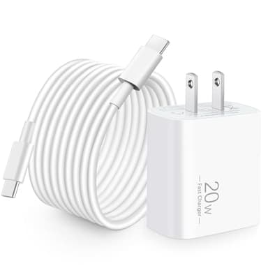 AirPods Pro 3 Charger, 20W Fast USB C Charger Block Power Adapter with 10FT Long USB-C Cable for AirPods Pro 3 (2025) 2 Gen, 4/Max 2 Wireless Earbuds, iPhone 17 Air 16 15 Pro Max, iPad Charging Cord - Image 1
