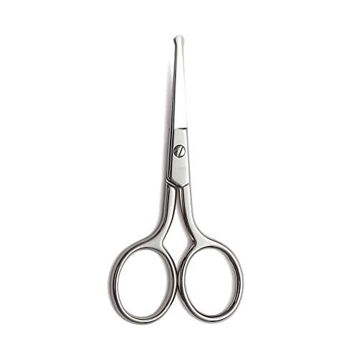 LIVINGO Premium Manicure Rounded Tip Scissors Multi-purpose Stainless Steel Cuticle Pedicure Beauty Grooming Kit for Nail, Eyebrow, Eyelash, Dry Skin, Nose Hair 3.5 inch - Image 1