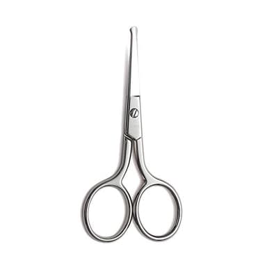 LIVINGO Premium Manicure Rounded Tip Scissors Multi-purpose Stainless Steel Cuticle Pedicure Beauty Grooming Kit for Nail, Eyebrow, Eyelash, Dry Skin, Nose Hair 3.5 inch - Image 1