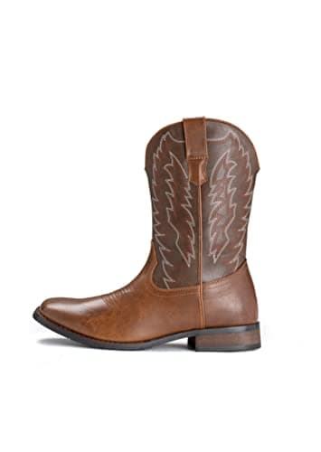 IUV Cowboy Boots For Men Western Boot Durable Classic Embroidered Square Toe Traditional Boots - Image 6