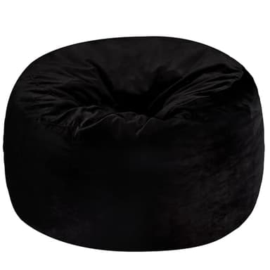 Homguava 5FT Bean Bag Chair Giant BeanBag with Memory Foam Filled, Comfy Bean Bag Chairs for Adults, Adult Bean Bag Chair with Dutch Velvet Cover for Living Room Bedroom-Black - Image 9