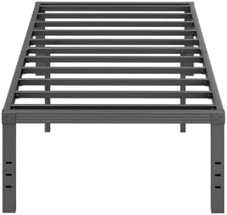 ZIYOO Twin Bed Frames, 18 Inches Platform Bed Frame, 1000lbs Heavy Duty Steel Slat, Non-Slip Design, No Box Spring Needed, Easy Assembly, Quiet Noise Free, Under Bed Storage Space, Black - Image 3