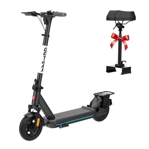 Gotrax Eclipse Ultra Saddle Electric Scooter, 20MPH, 28Miles, Adjustable Handlebar Height, Foldable, Detachable Seat, Cruise Control, Dual Suspension, LED Display, One-step Folding - Image 1